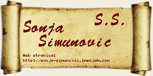 Sonja Simunović vizit kartica